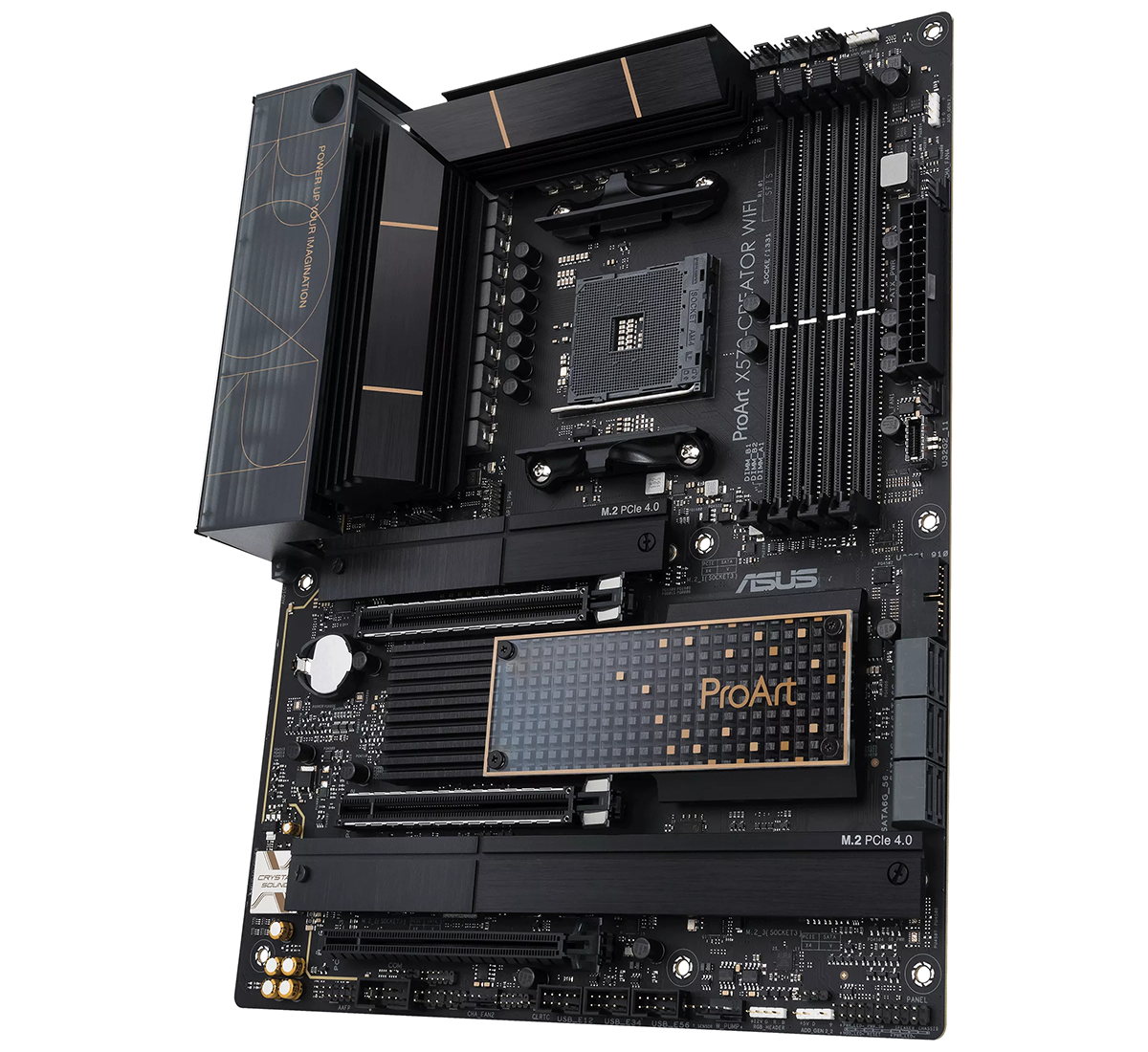 ASUS X570 Creator motherboard with the X570 chipset and AM4 socket for the latest AMD Ryzen CPUs.