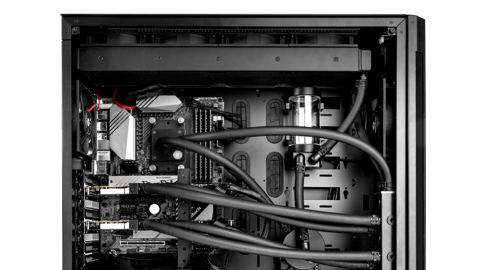 EK Fluid Works Studio Series S3000 with dual RTX 3090 GPUs