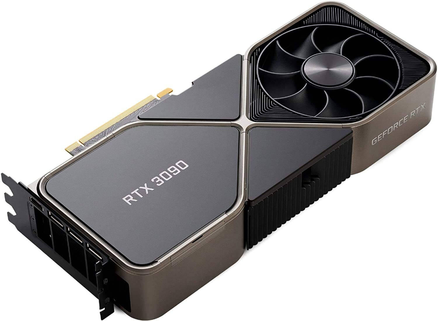 Nvidia RTX 3090 Founders Edition with a triple slot fan heat sink