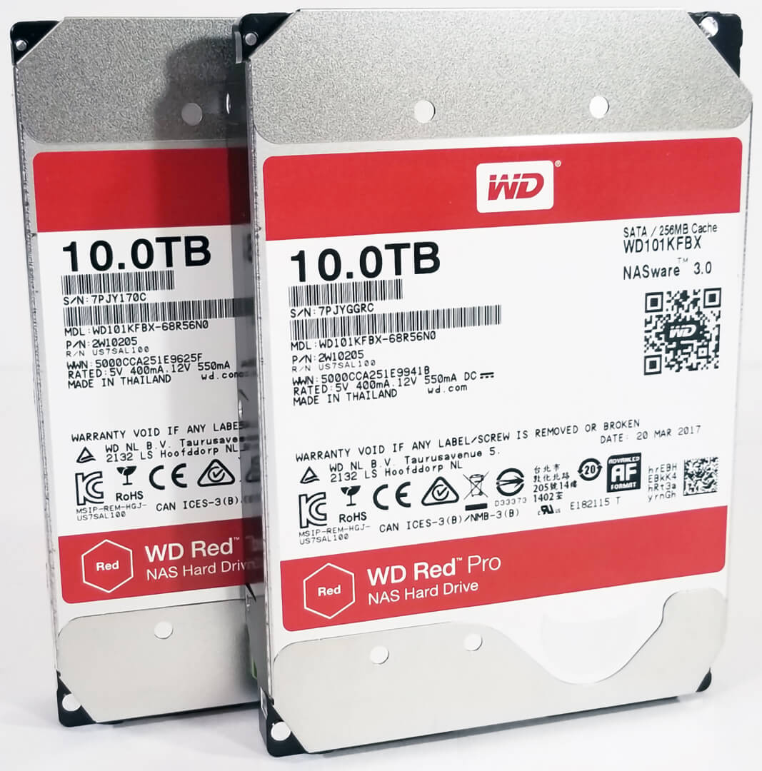 Western Digital RED NAS 10TB HDDs